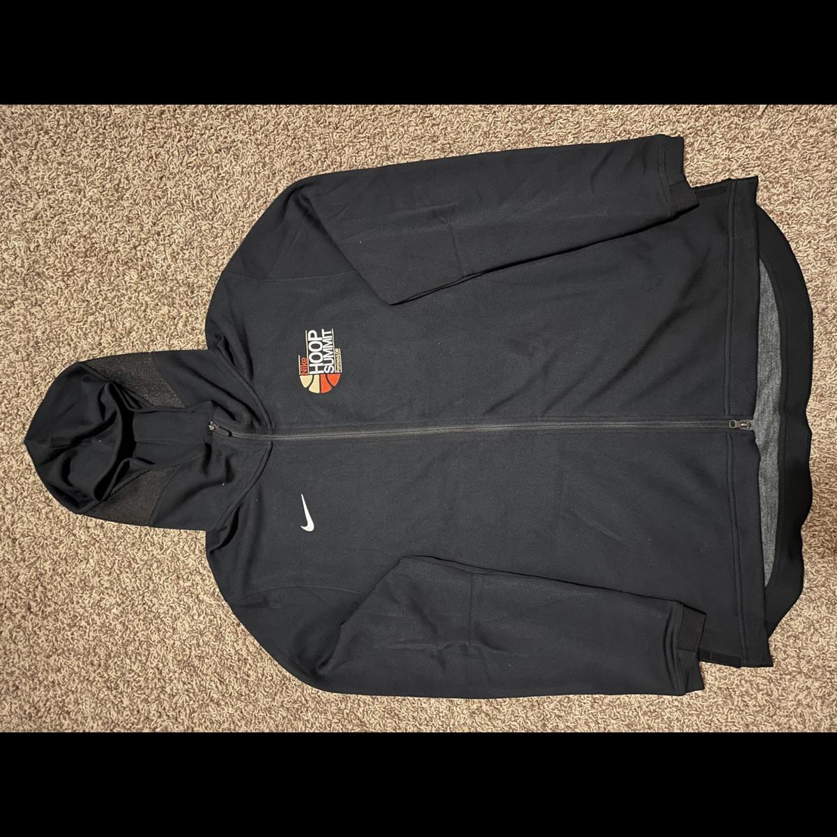 Mens Nike Hoops Summit White Short Sleeve Graphic Basketball Black Hoodie